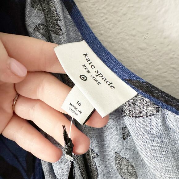 Kate Spade New York X Target One Shoulder Blue Black Jumpsuit Women's Size 16‎ - Picture 9 of 15